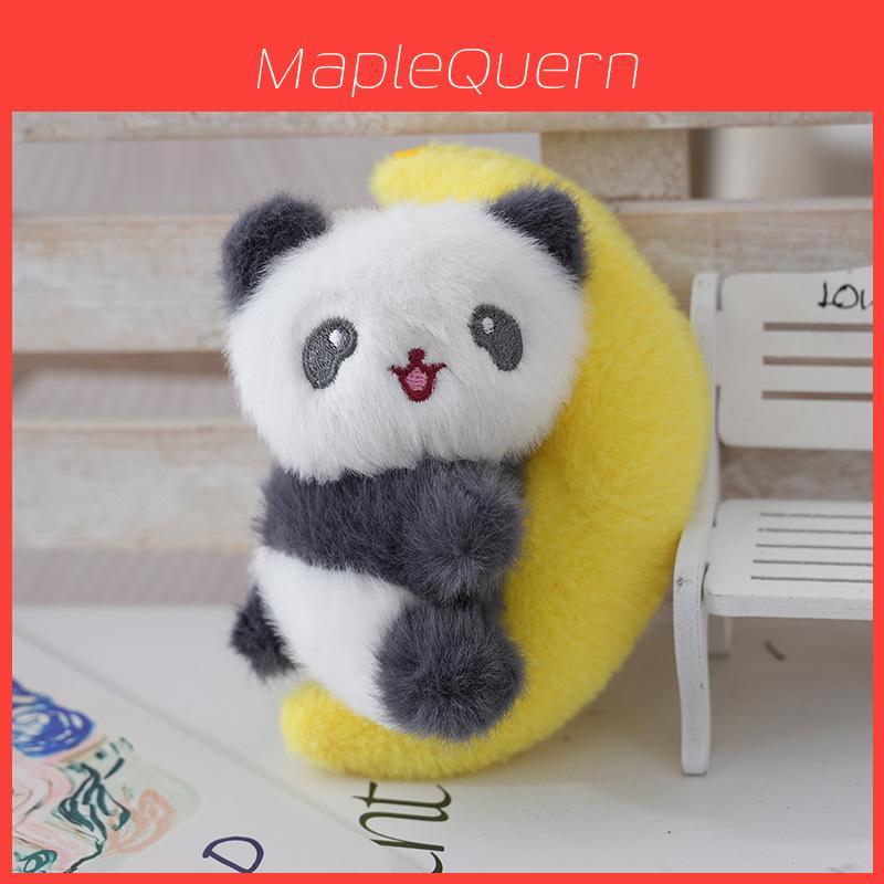 Moon Panda Plush Keychain With Soft Pp Cotton For Kids And Teens