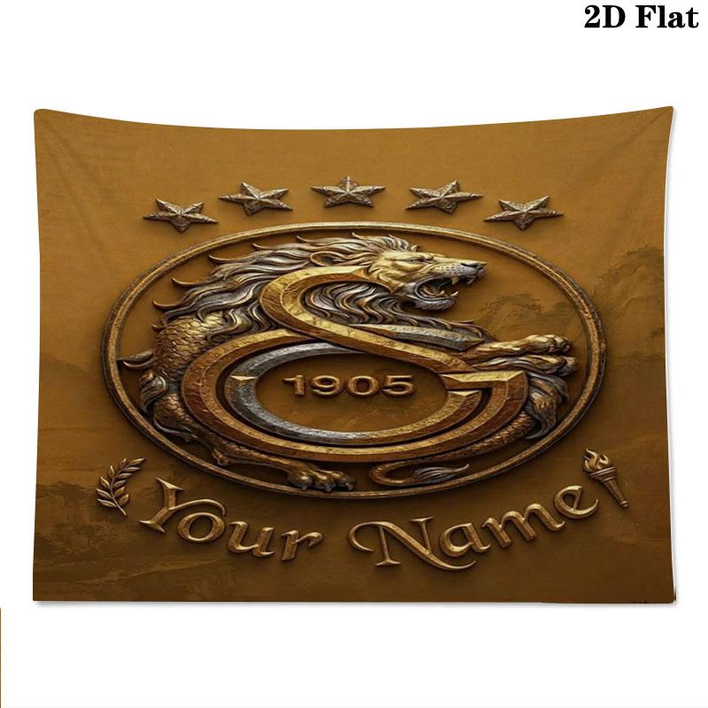 Galatasaray S Custom Name Wall Tapestry Aesthetic Wall Hanging Printed Fabric Blanket Decorative Tapestries for Bedroom Living Room Home Decor