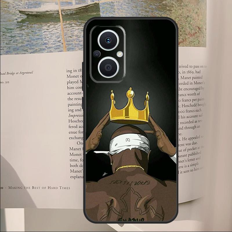 Rapper T-Tupac Shakur Cover For OPPO Reno 7 8 Lite 11F 12F 13F 14F 10 11 12 13 14 Pro OPPO Find X6 X8 X9 Pro Case