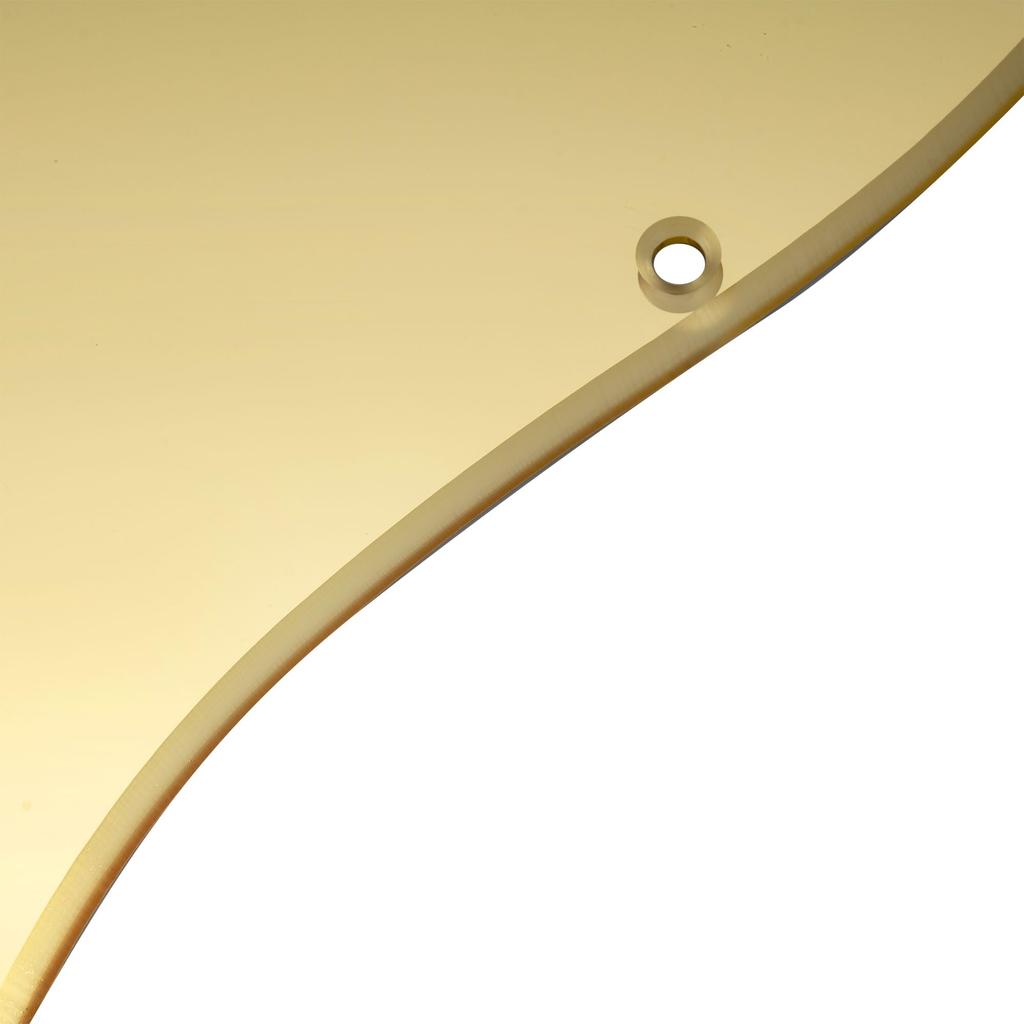 Musiclily SSS Stratocaster Pickguard for Fender Standard ST Stratocaster Electric 1P Gold Mirror 11-hole USA/Mexico Guitar,