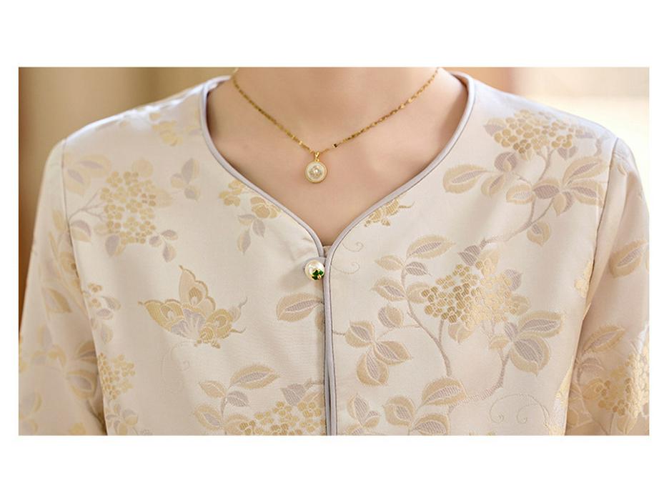 Set Rochie Două Piese Fustă și Articol Exterior Satin Jacquard Chinezesc Primăvară 2025