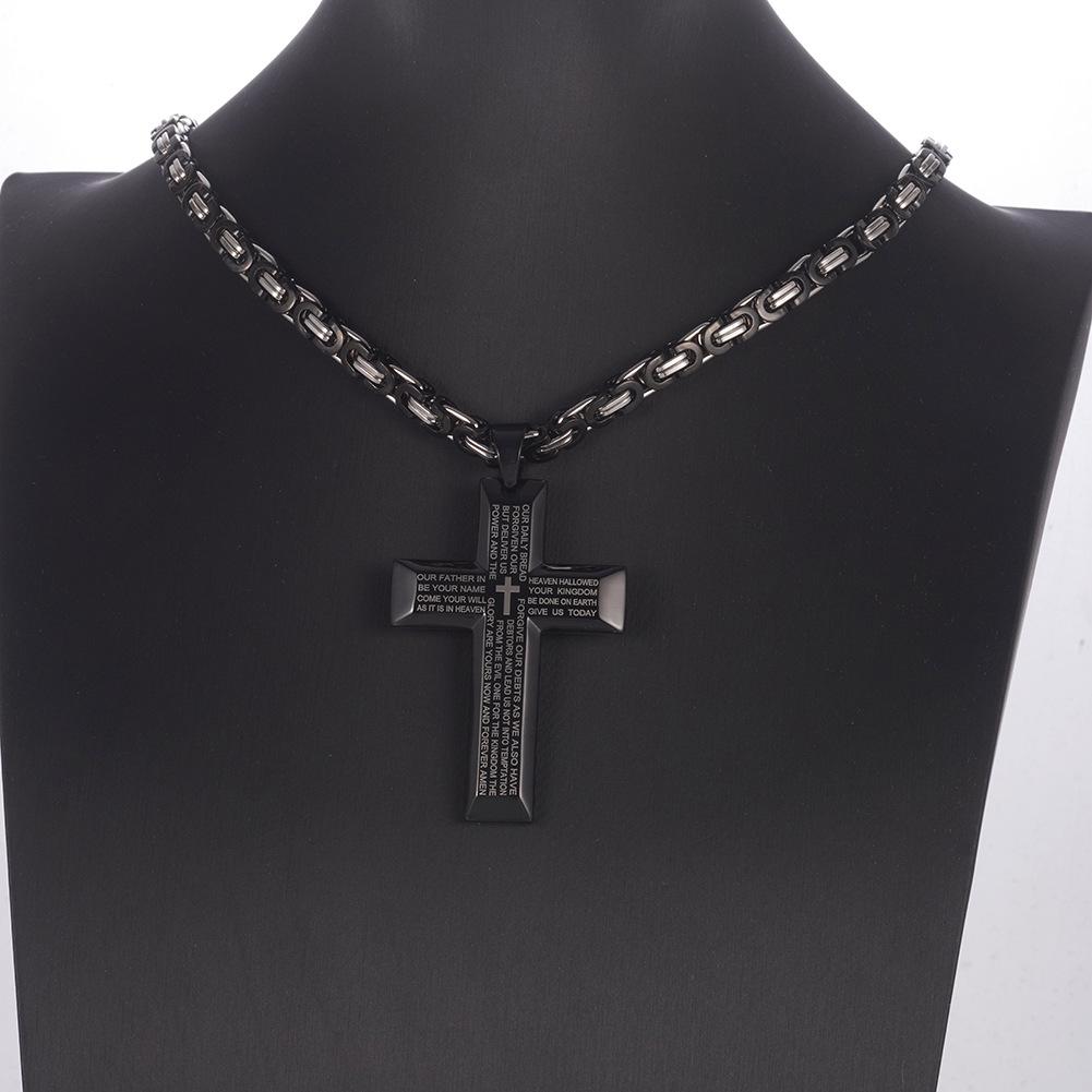 2026 Collar con Colgante de Cruz de Joyería Oro 18K para Hombre