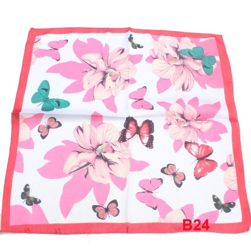 Fashionable Womens scarfs silk scarf Foulard Luxury Scarf NeckerChief  50CM designer scarf women red butterfly B024