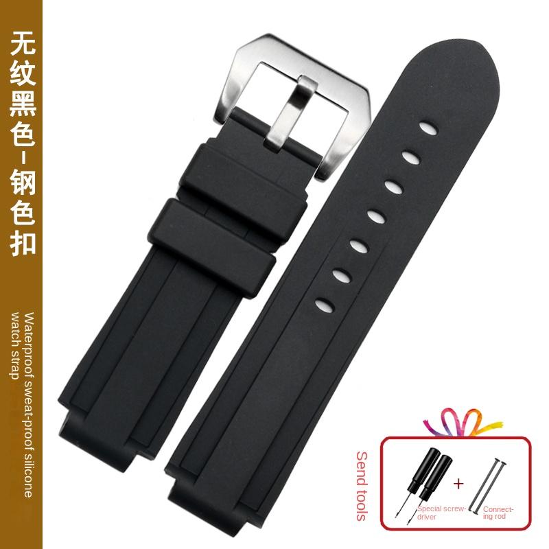 For Timex E-tide Compass Wrist Band T2N739 T2N720 T2N721 Convex Mouth 16mm Strap Waterproof Silicone Men's Watchband Bracelet