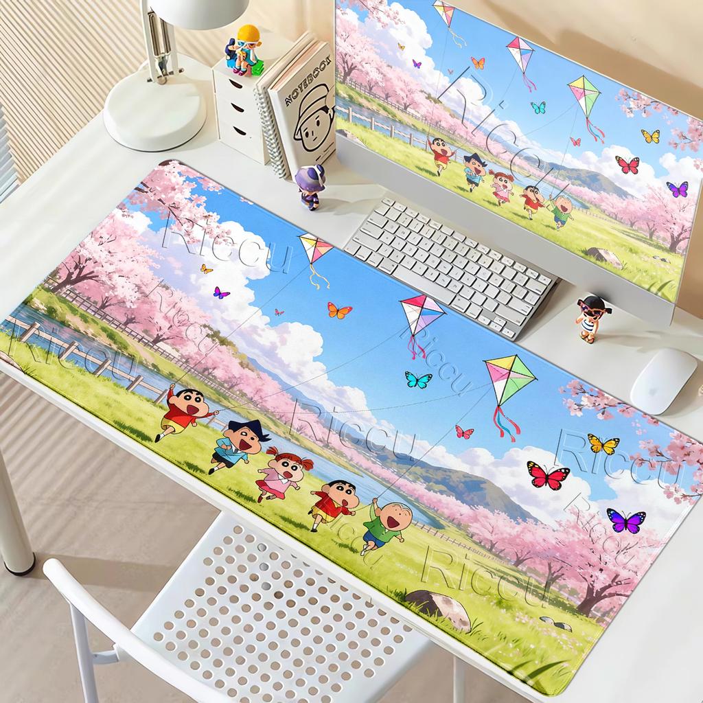 XXL Anime Lovely C-Crayon Shin-chan Pattern Mouse Pads Kawaii Cartoon Rubber Rug Gaming Table Laptop Computer Keyboard Desk Mats