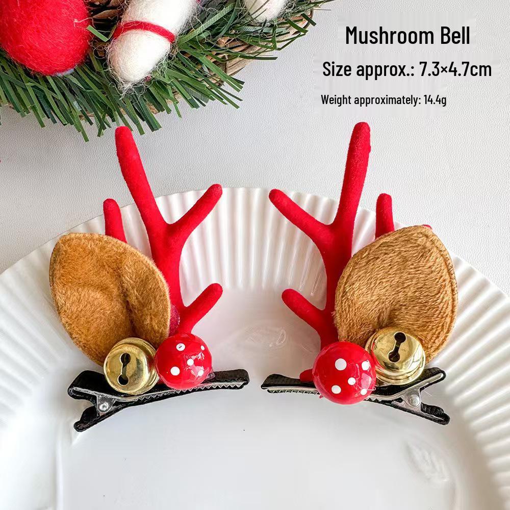 Children's Reindeer Antler Hair Clip - Cute Christmas Cartoon Hair Accessory