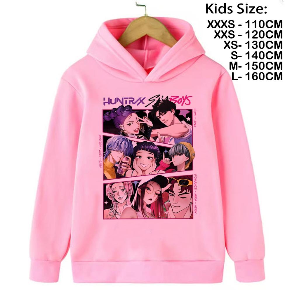 Kpop Demon Hunter Saja Boys Sweatshirt Autumn Winter Sport Hooded Fashion Casual Round Y2K Cosplay Clothing