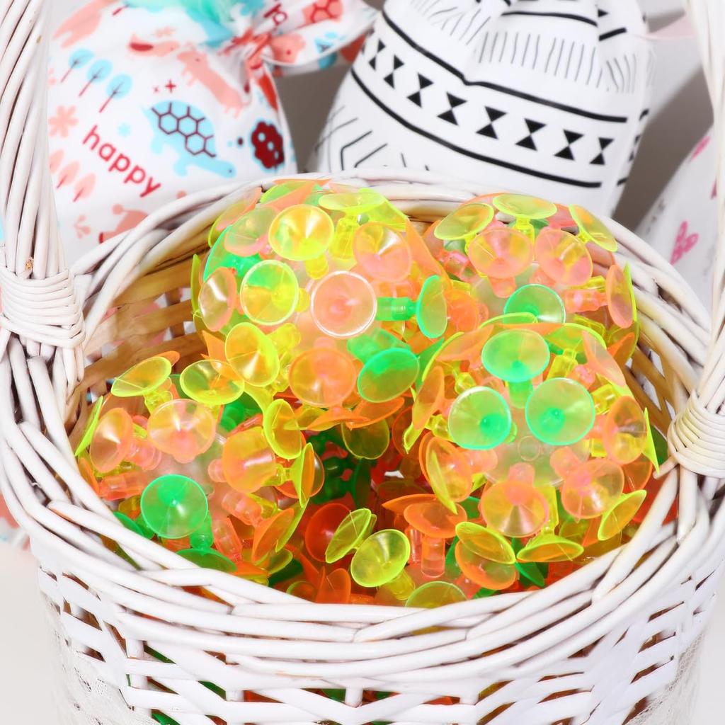 Toyvian Suction Cup Toys, Suction Balls, Bounce Balls, PVC Ball Toys, Fun for Bathtime and Parent-Child Play, Gift for Boys and Girls, 10 Pieces