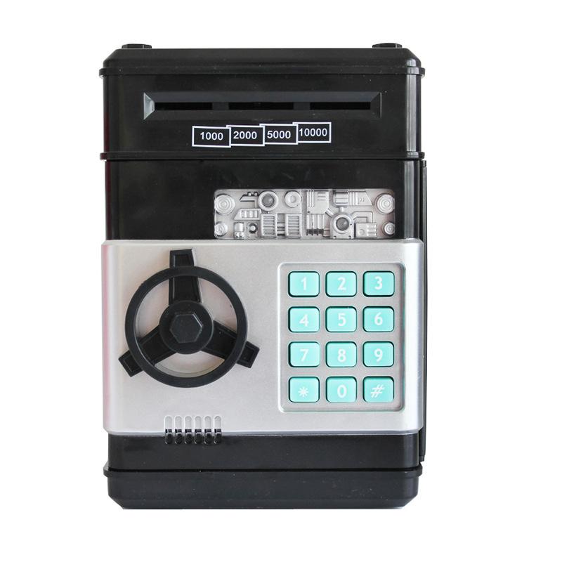 Hot Manufactures Electronic Piggy Bank Safe Money Box Children Digital Coins Cash Saving Safe Atm Piggy Bank чёрный