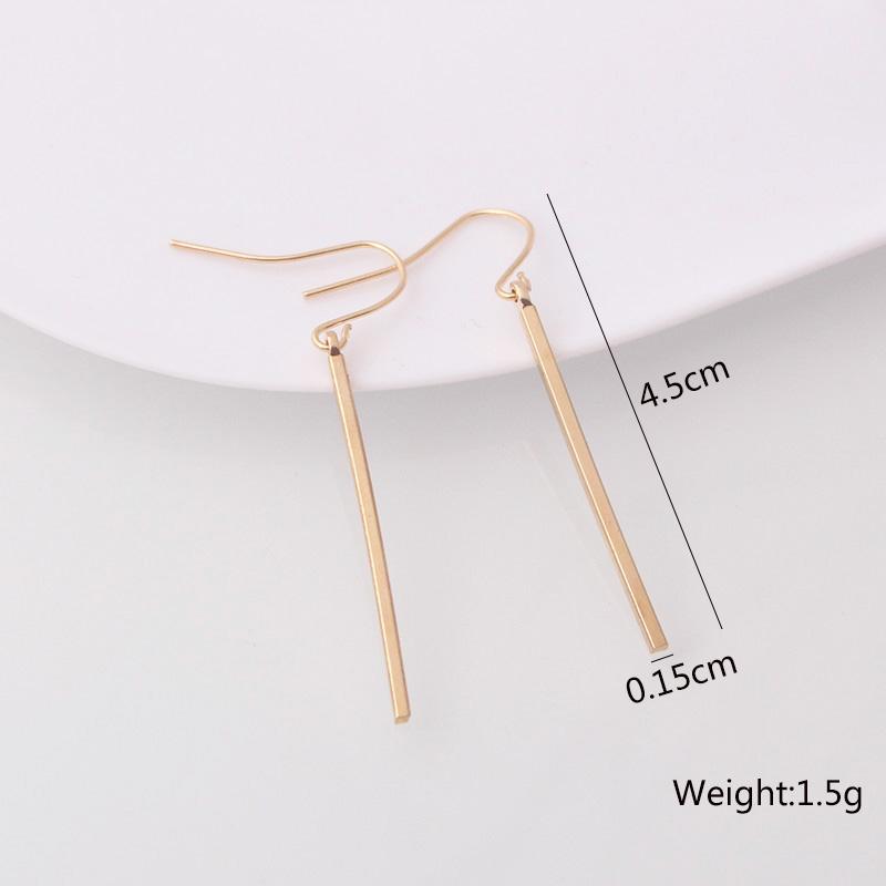 Gold Metal Women Hook Earrings Silver Dangle Earrings Female Small Earrings brincos oorbellen Simple Ear Jewelry