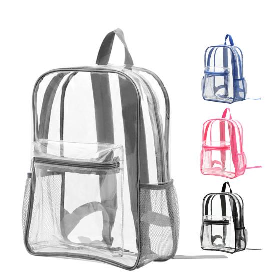 Women Backpack Double Shoulder Straps Waterproof Large Capacity See Through Wear-resistant Storage Anti-scratch PVC Transparent Backpack Travel Supply