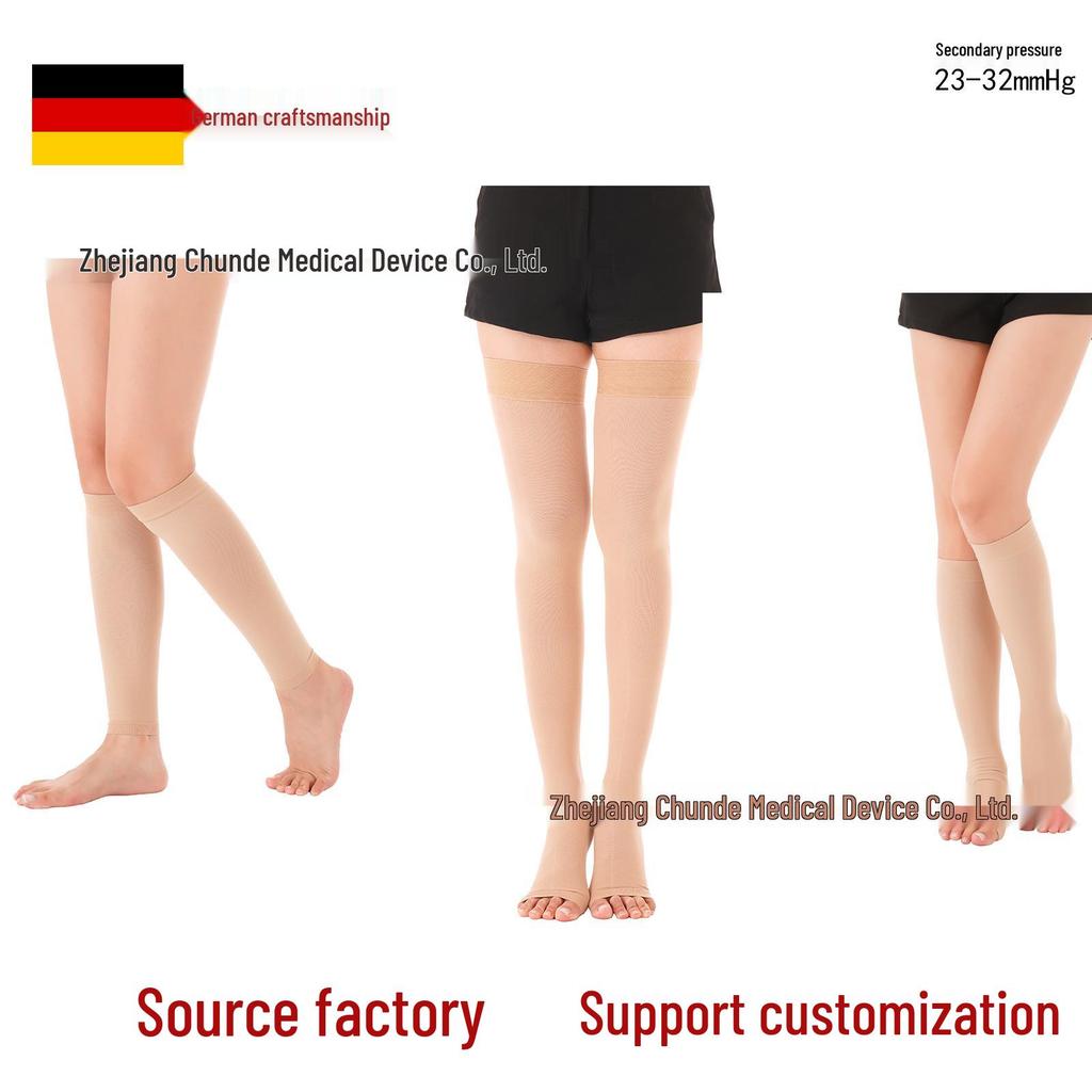 Mid-Calf Compression Socks for Varicose Veins - Elastic Support and Anti-Varicose Calf Sleeves