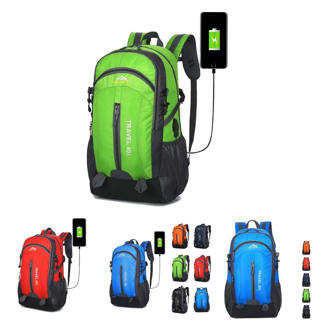 Spacious 40l Usb Breathable Charging Outdoor Sport Travel Camping Hiking Backpack