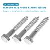 Heavy Duty Hexagon Head Wood Tapping Screws 304 Stainless Steel M6 M8 M10 Hex Lag Screws Bolt for TV Mounts Deck Boat Repair