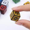 10pcs/Pack Acrylic D6 Carved Pattern Dice 6-Sides Accessories Polyhedron Colorful Dice Digital Game Dice Cubes