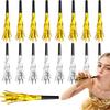 48pcs Party Noise Maker Silver Gold Whistle Toys Kids Blowouts Plastic Playful Horn Perfect for Celebration Birthday Supplies