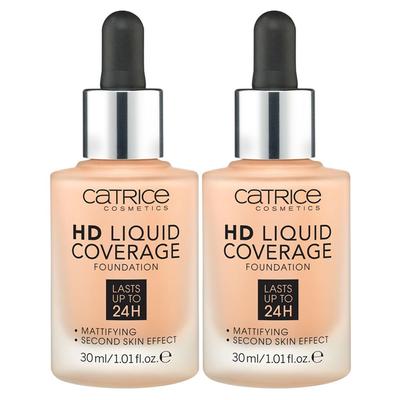 HD Liquid Coverage Foundation 30ml, Nr. 030 Sandbeige, 2 Stück