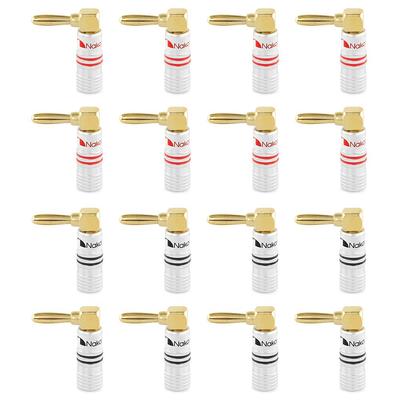 Nakamichi Excel Serie 24K Vergoldete Bananenstecker 12 AWG 18 AWG Gauge Größe 4mm Lautsprecher Verstärker AV Stereo Heimkino Audio Draht Kabel Schraube