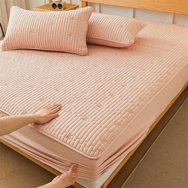 Class A Padded Mattress Three-piece Set Children's Waterproof Urine-proof Mattress Cover Single-piece Simmons Mattress Protective Cover Dust Cover