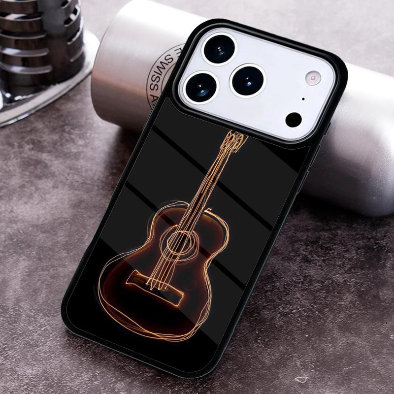 Guitar Music soft Phone Case for iPhone 17 16 15 Pro Max Air 14 13 12 11 Plus Shockproof Cover