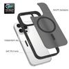 Magnetic for Magsafe Mag Safe iPhone 16 Pro Max Plus Case with Sensitive Camera Control Capture Button Translucent Matte Black Phone Cover Accessories