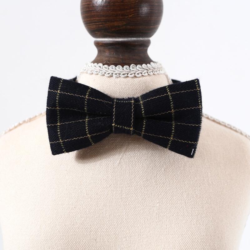 2PCS Adjustable Cat Collar Christmas Party Dogs BowTie Collar Pet Breakaway Necktie Collar Pet Festival Party Supplies