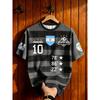 Herren Argentinien 10 Print Rundhals Kurzarm T-Shirt Herren Freizeit Sportliches Trikot Streetwear Sommer Oberteile