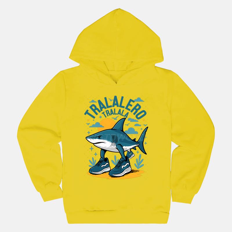 Autumn 3D Funny Shark Pattern Printed Hoodies Fashionable Casual Sports Long Sleeved Children's Boy Hooded Sweatshirts
