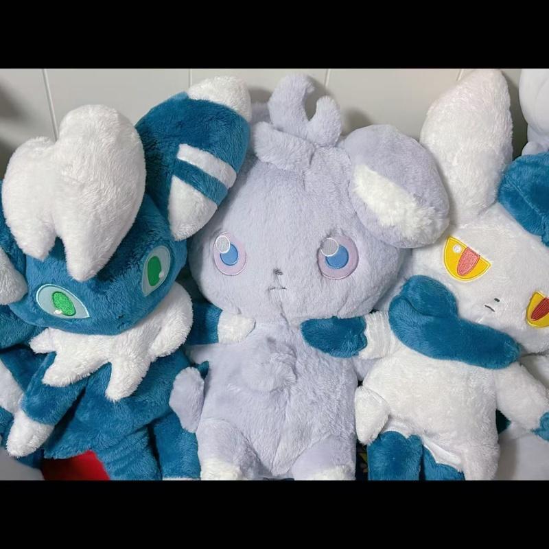 Lovely Plush Soft Hug Series Espurr Mega Meowstic Doll Gengar Mewtwo Pikachu Greninja Psyduck Lapras Toy Fluffy Kids