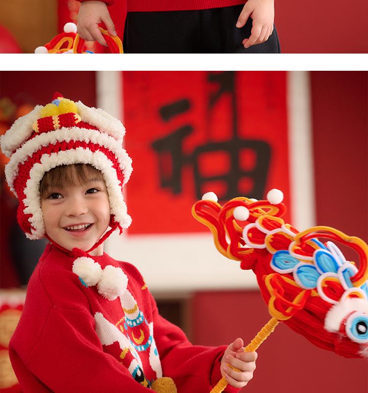 Suéteres de Ano Novo Infantil 2025 - Algodão Tipo A Roupas de Inverno para Meninos e Meninas