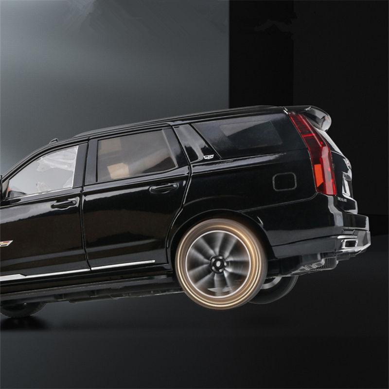 1/24 Escalade SUV Alloy Car Model Diecast Metal Off-road Vehicles Car Model Sound Light Simulation Collection Childrens Toy Gift