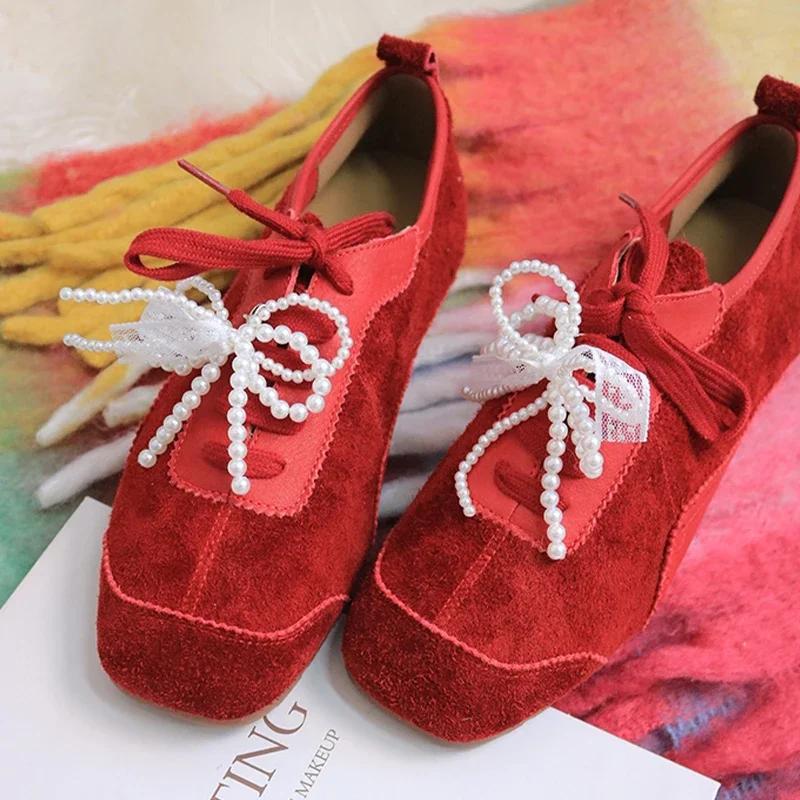 Fashion Flats Women Sport Suede Fashion Loafers Shoes Casual Walking Woman's Sneakers 2025 Running Dress Chaussure Femme