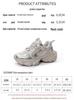 Women's 2024 Spring Fashion Height-Enhancing Breathable Mesh Dad Shoes: Versatile Soft-Soled Thick-Sole Casual Sports Footwear