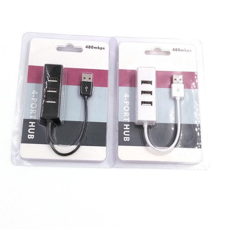 In-Stock Mini 4-Port USB 2.0 Hub Splitter