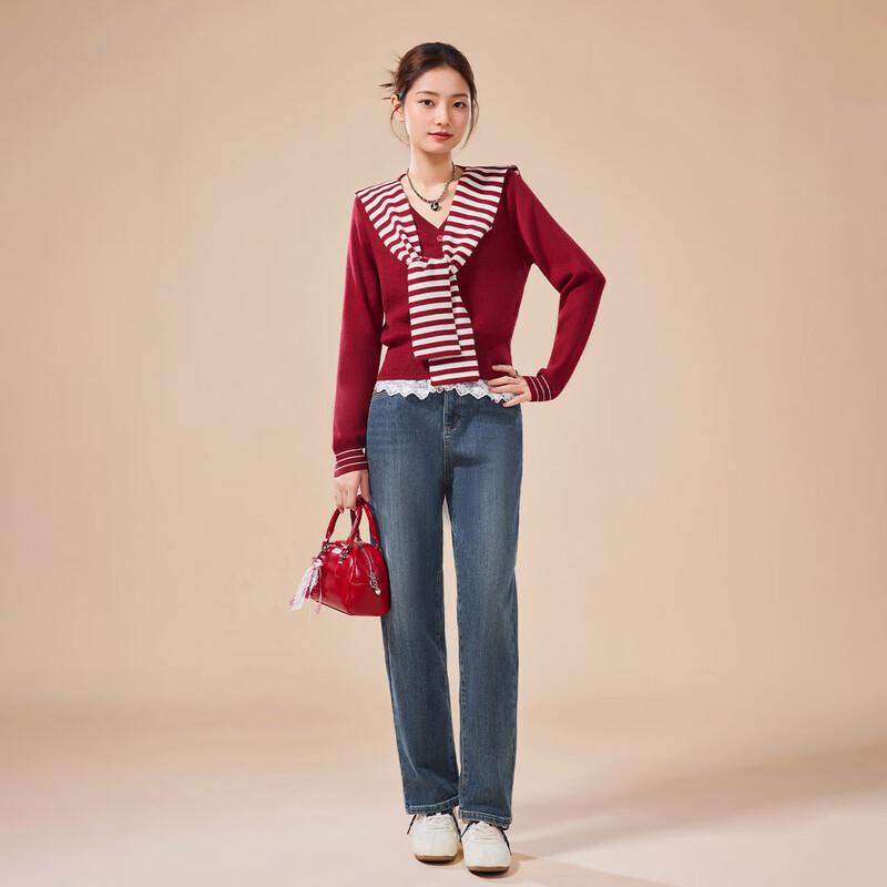 IEF Women's 2025 Autumn Denim Harem Pants