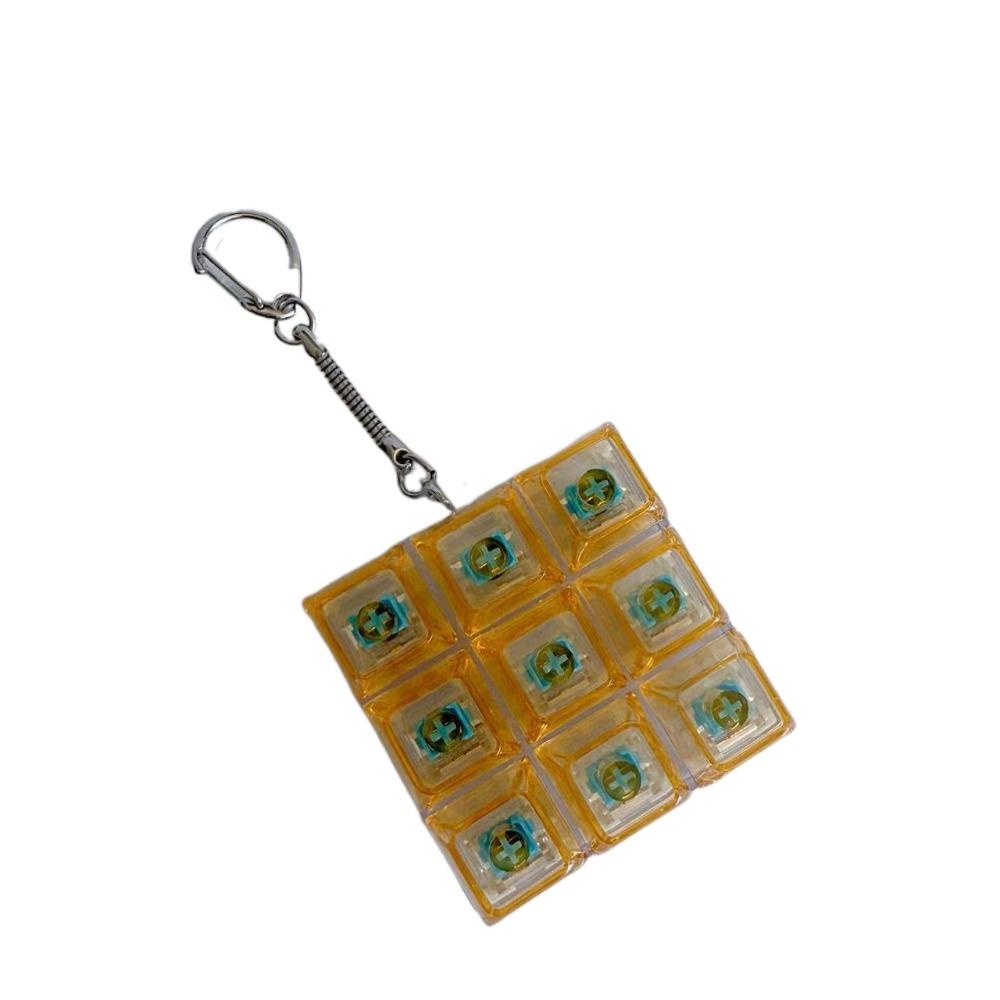 Klarer Klicker Dekompression Fidget Schlüsselanhänger Bunte Tastenkappe Knopf Fingerklicker Spielzeug Jungen Mädchen