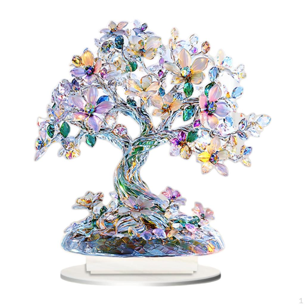 2D Flat Sign Acrylic Tree Decor for Home Centerpiece