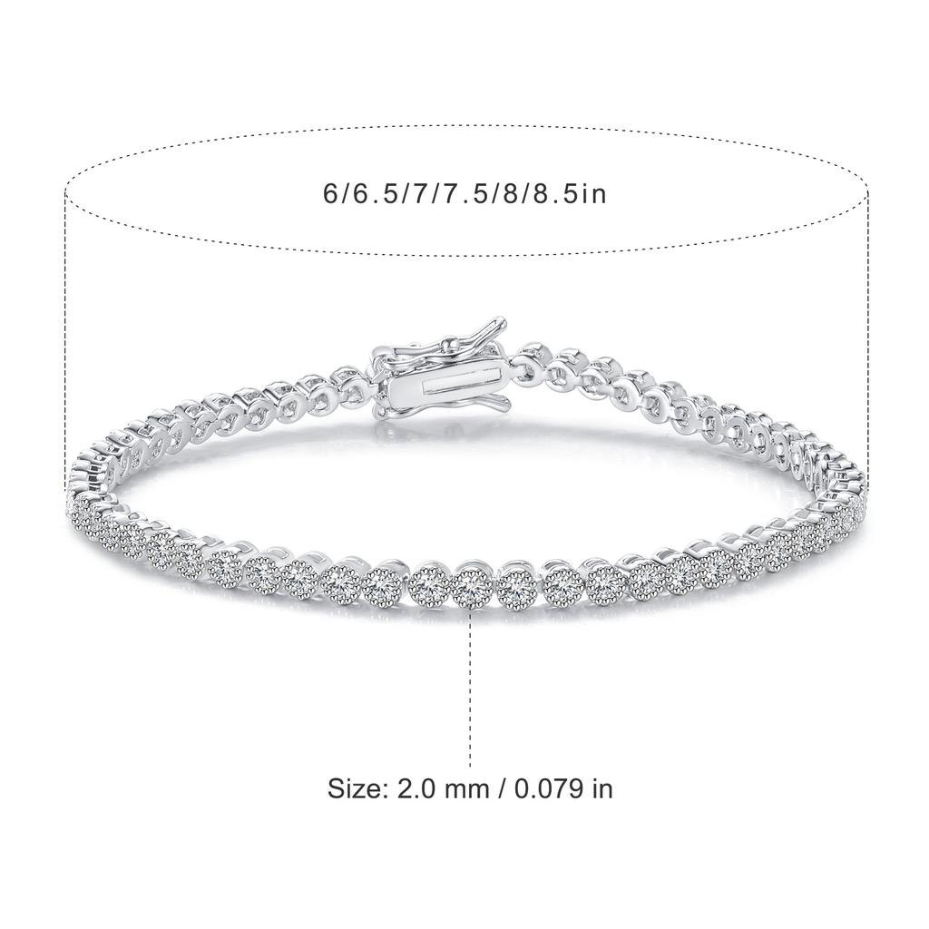 A Copper inlaid zircon bracelet Tennis bracelet Fashion trend, popular fashion design, tide