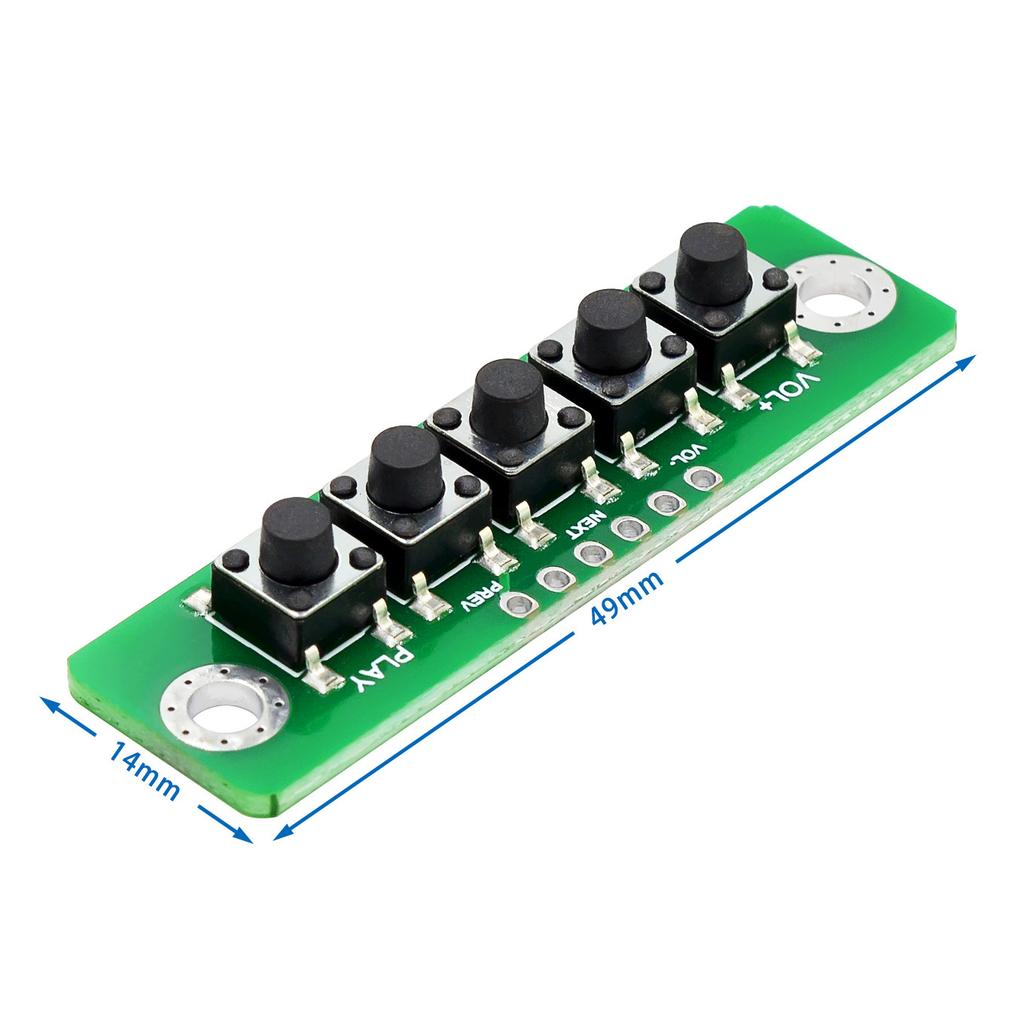 1 2 3 4 5 6 Bit Independent Button Module MCU External Button Module Micro Switch ButtonBoard ForBluetooth Power Amplifier