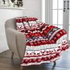 Christmas Throw Blanket Flannel Snowflake Gingerbread Xmas Fleece Blanket Winter Warm Soft Plush Blanket For Couch Sofa Bed