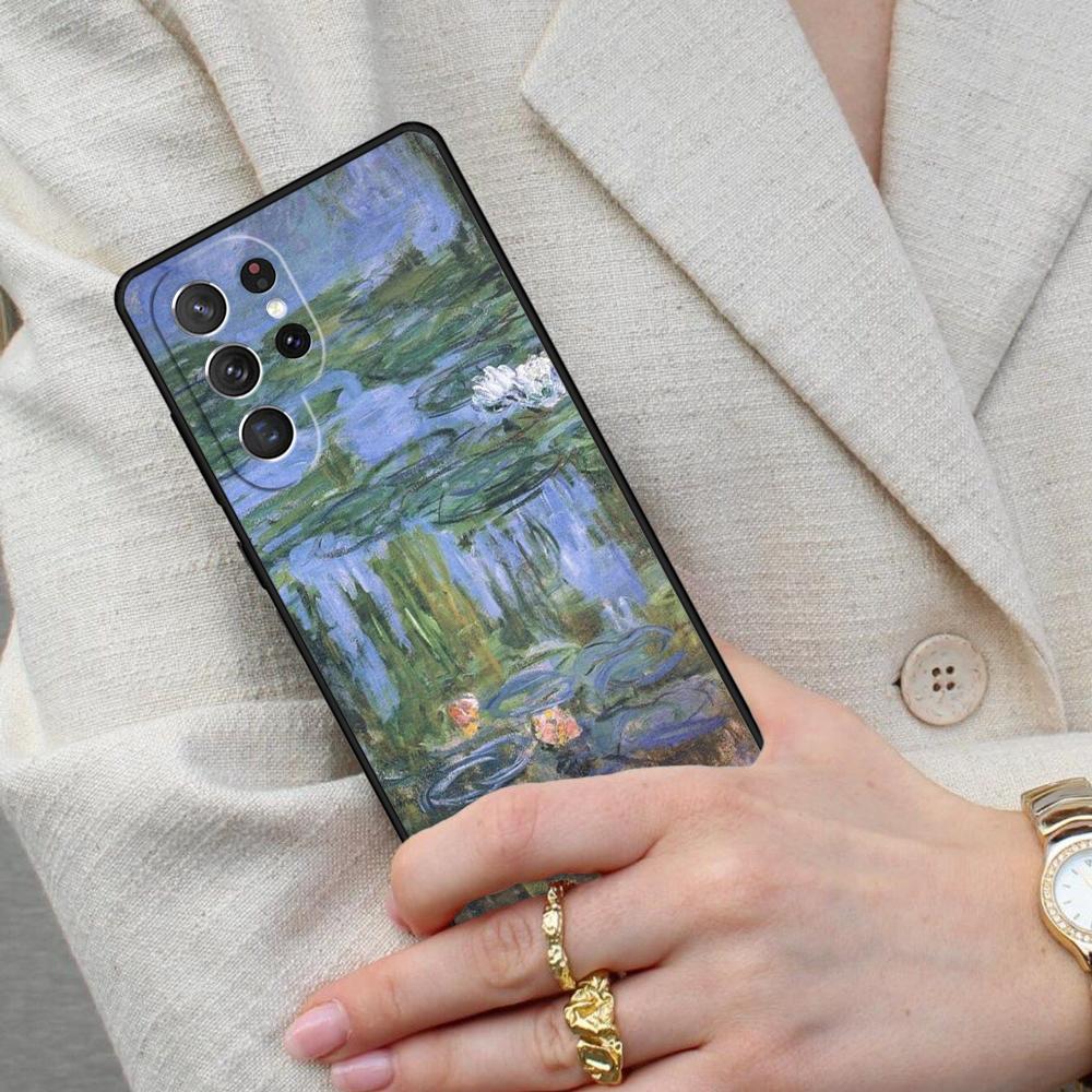 Claude Monet Garden Lotus Bridge Cell Phone Case for Samsung Galaxy S26 Ultra S25 S24 S23 S22 S21 S20 Note10 Cover