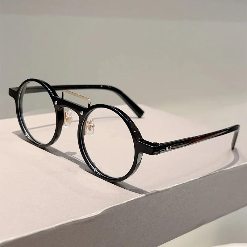 Vintage Optical Round  Anti Blue Light Glasses Women For Men Luxury Brand Designer Myopia Prescription Punk Eye Glasses Frames