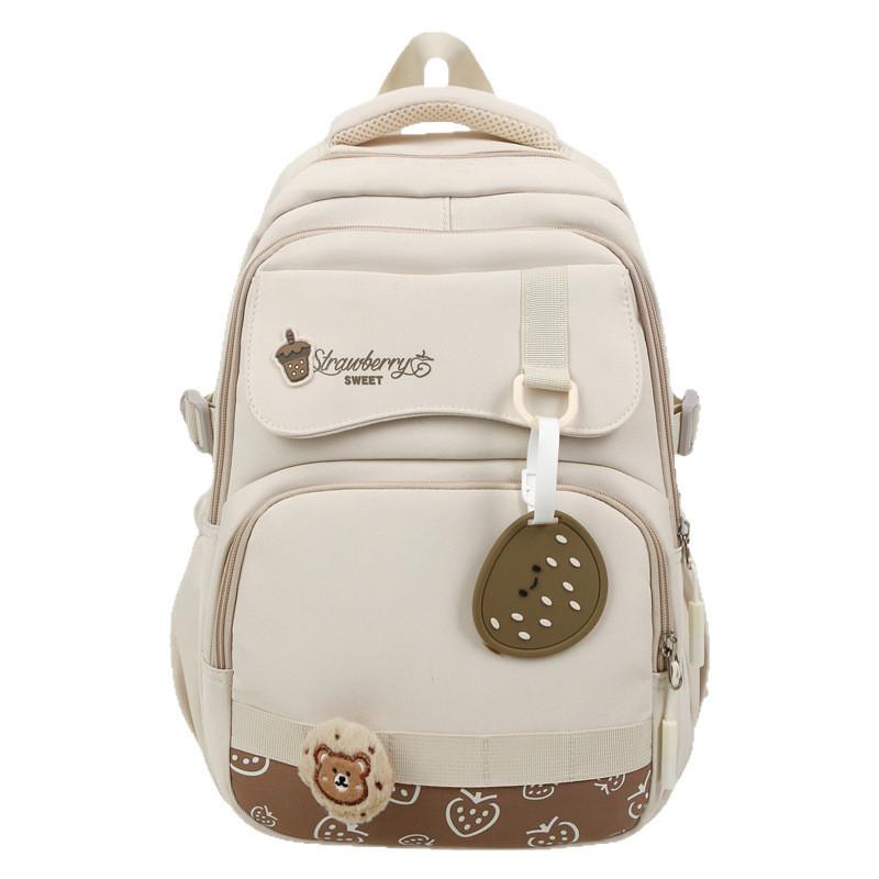 Großer Nylon-Rucksack im Bärenstil mit atmungsaktivem Design für Schule und Universität