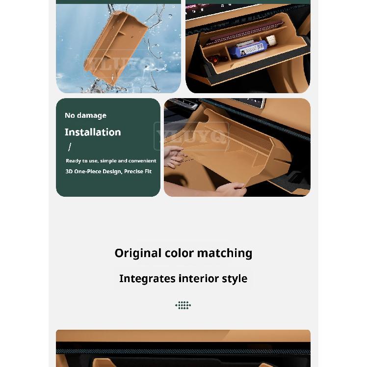 For 2026 For 2026 ZEEKR 9X Front Passenger Glove Box Storage Organizer Silicone Storage Box Interior Modification Accessory