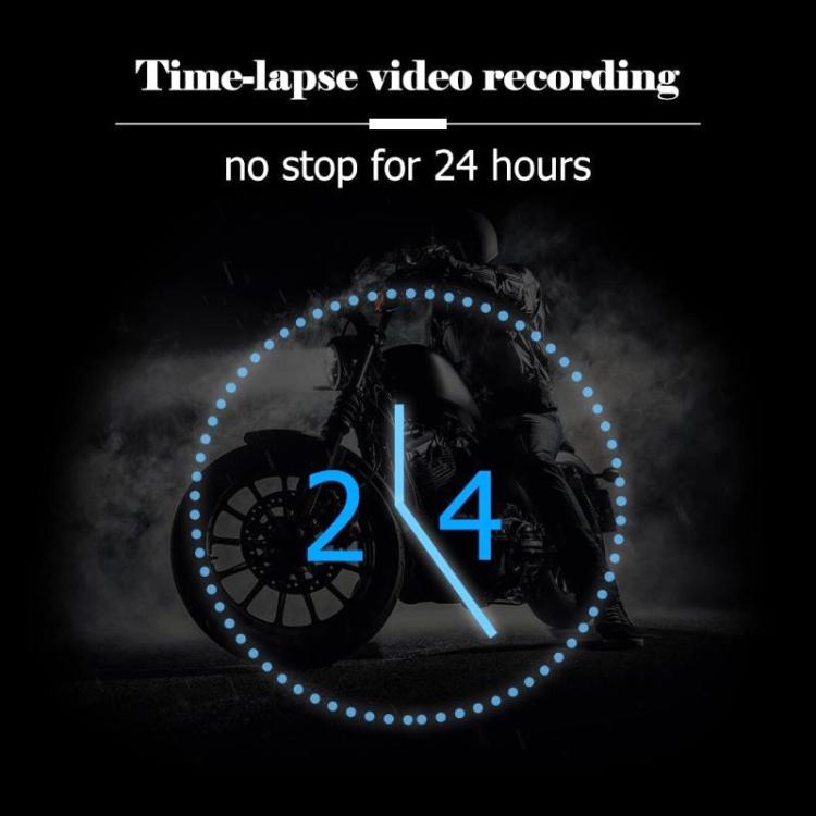 MT-80 3.0 inch 140 Degrees Wide Angle HD Video Motorcycle Dual Camera DVR, Support TF Card (32GB Max)