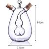 Glass Oil and Vinegar Bottles, 2 in 1 Oil and Vinegar Dispenser, 350 ml/12oz, Kitchen, Dining