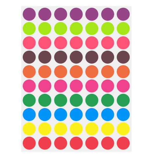 Kolorowe naklejki z kropkami, samoprzylepne, mocne, wodoodporne, DIY, szeroko stosowane, okrągłe naklejki