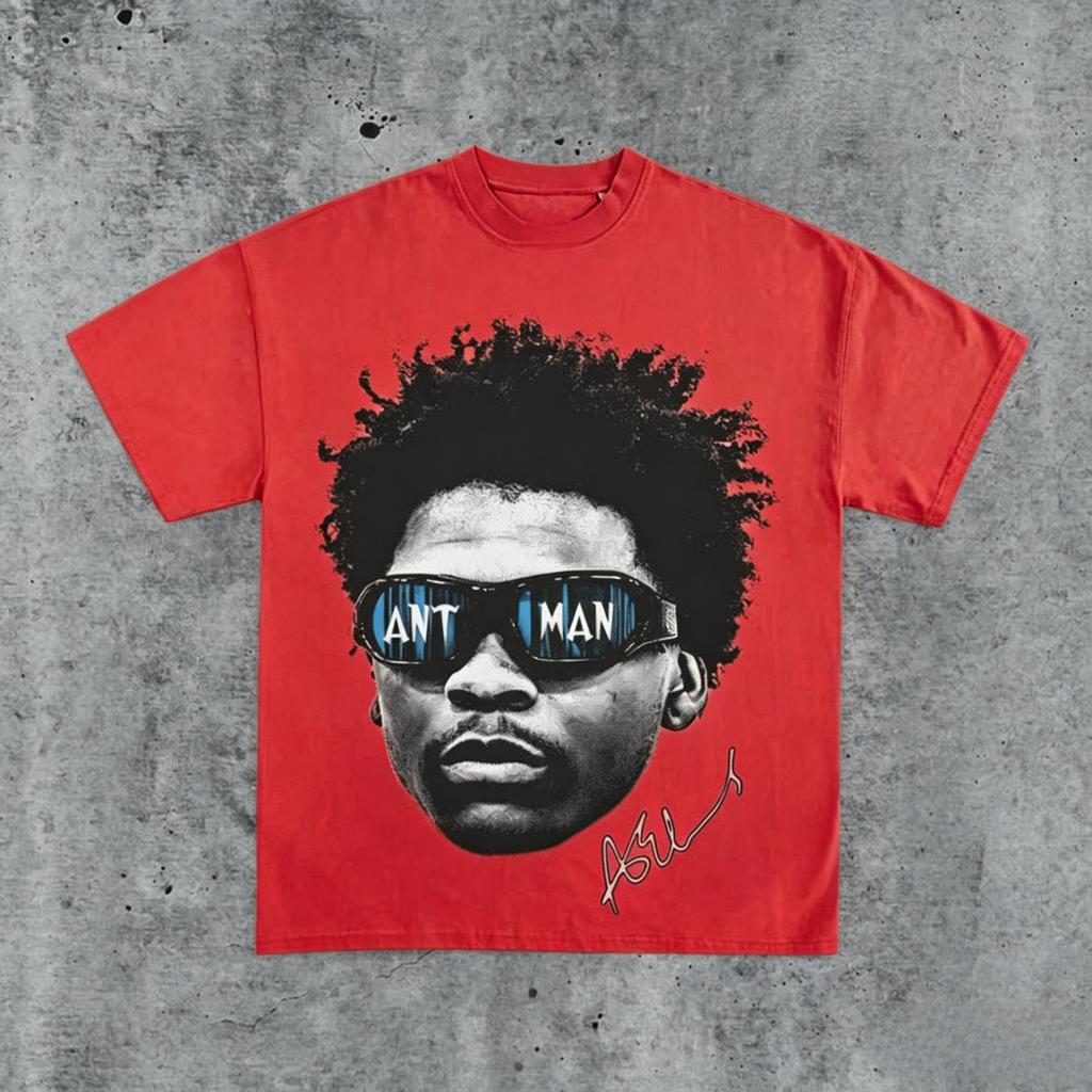 Vintage 90s Anthony Edwards ANT Man Graphic Retro Basketball Star Streetwear Tee Cotton Women's  Clothing Women 2026 Summer T Shirt