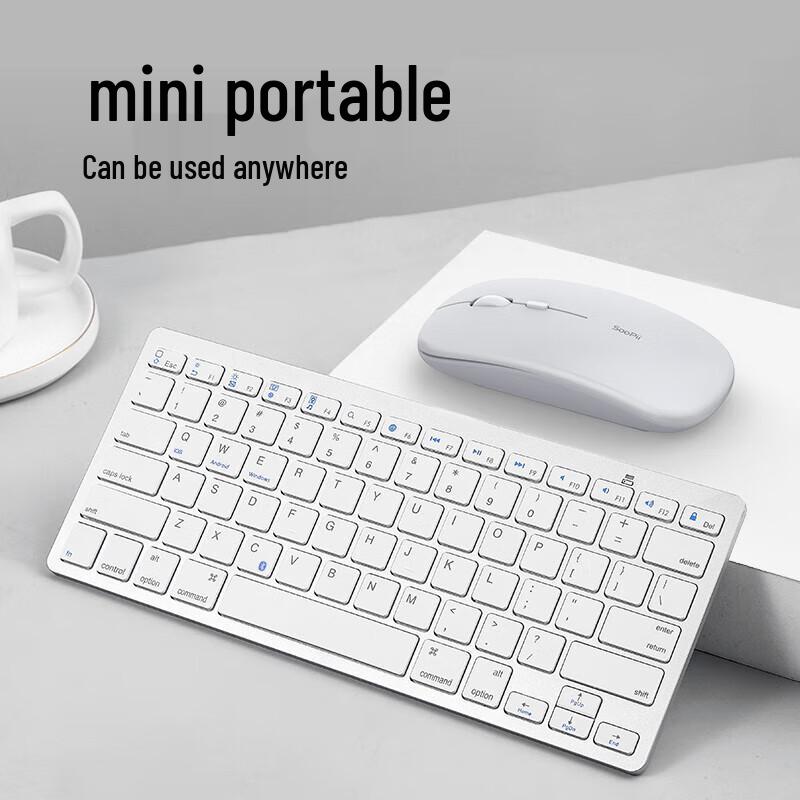 SooPii 78-Key Wireless Bluetooth Keyboard and Mouse Combo