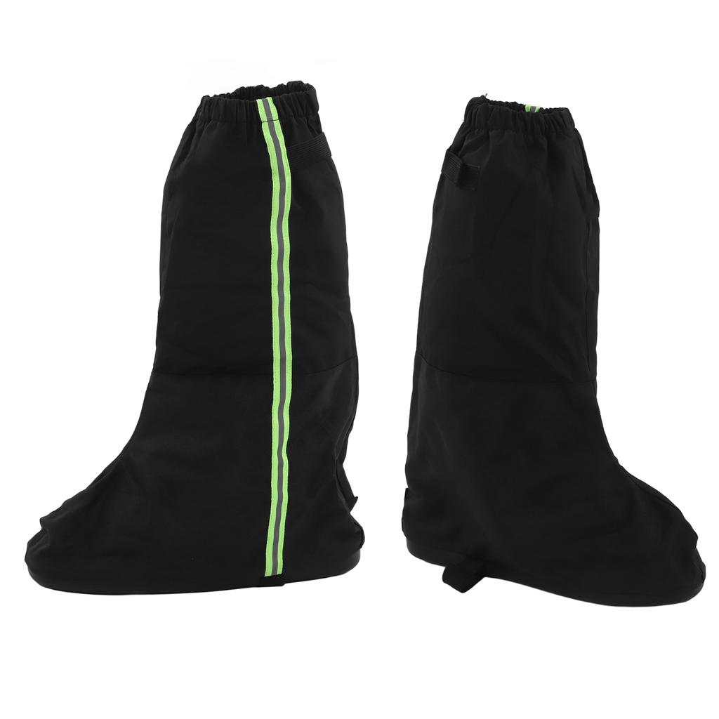 1 Pair Snow Shoes Boots Covers with Reflector Waterproof Windproof Non Slip Rain Boot Covers for Hiking Climbing Black L